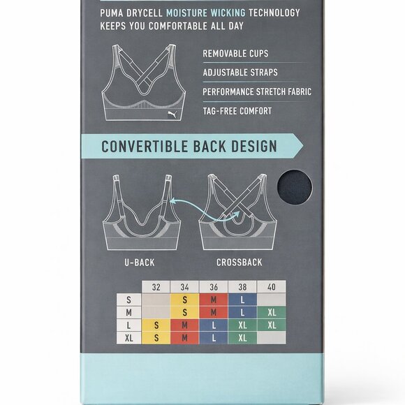 Puma Performance Ladies' Seamless Sports Bra 2 Pack, Size L - Picture 6 of 6